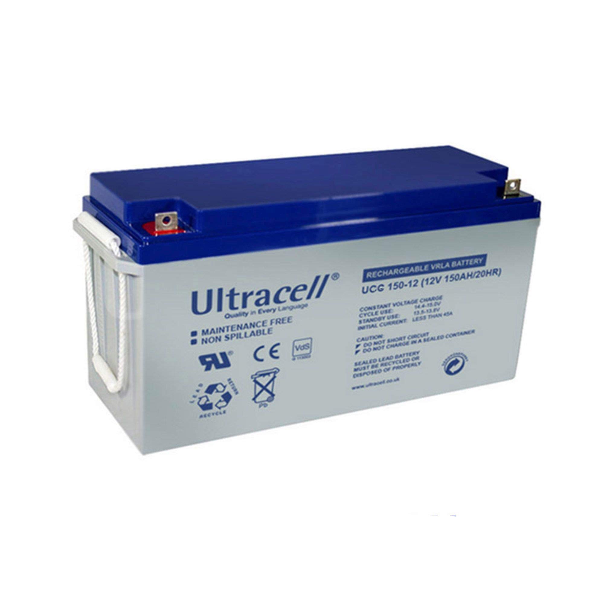 Version 1.0.0 Ultracell 12V/150A Regulate Lead Acid Rechargeable Battery - Image 1