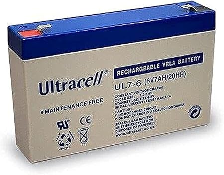 61Qq3IoFwML._AC_SX450_ Ultracell Lead Acid Battery 6V 7A - Image 1