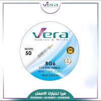 سلك دش فيرا 50 ياردة 48 شعرة أبيض | كابل RG6 كواكسيال