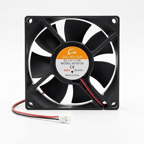 51aN9EQ6XwL._SX466_ مروحة تيار مستمر 12 فولت 0.15 امبير 80×80×25 ملم، وحدة - Image 1