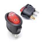 ON/OFF Rocker Switch 3Pins 6A/250VAC 10A/125VAC with LED