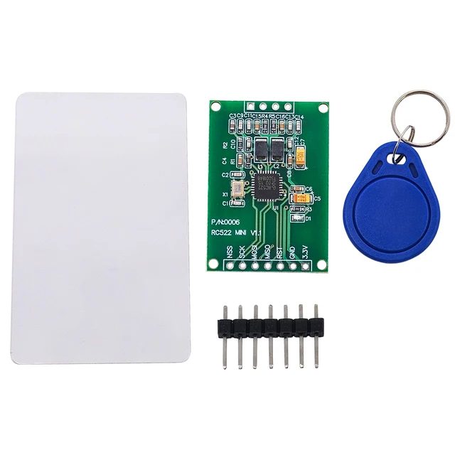 H251f7a10a13646b8ab662b7cf9f436c5d.jpg_640x640.jpg_ RFID Mini SPI Module 13.56MHz Read-Write Card Chip MFRC522 V1.1 - Image 1