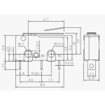 Micro Limit Switch 5A 125~250V Arm 17mm Dim: 20mm x 6mm - Image 2
