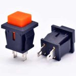 Push Button Momentary Switch Square Shape 2 Pin