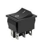 ON/OFF Rocker Switch 6Pins 15A/30A 250VAC 26x21mm (Black)