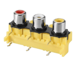 RCA Jack Audio Female Connector 3 Port for Panel Mount - Image 2